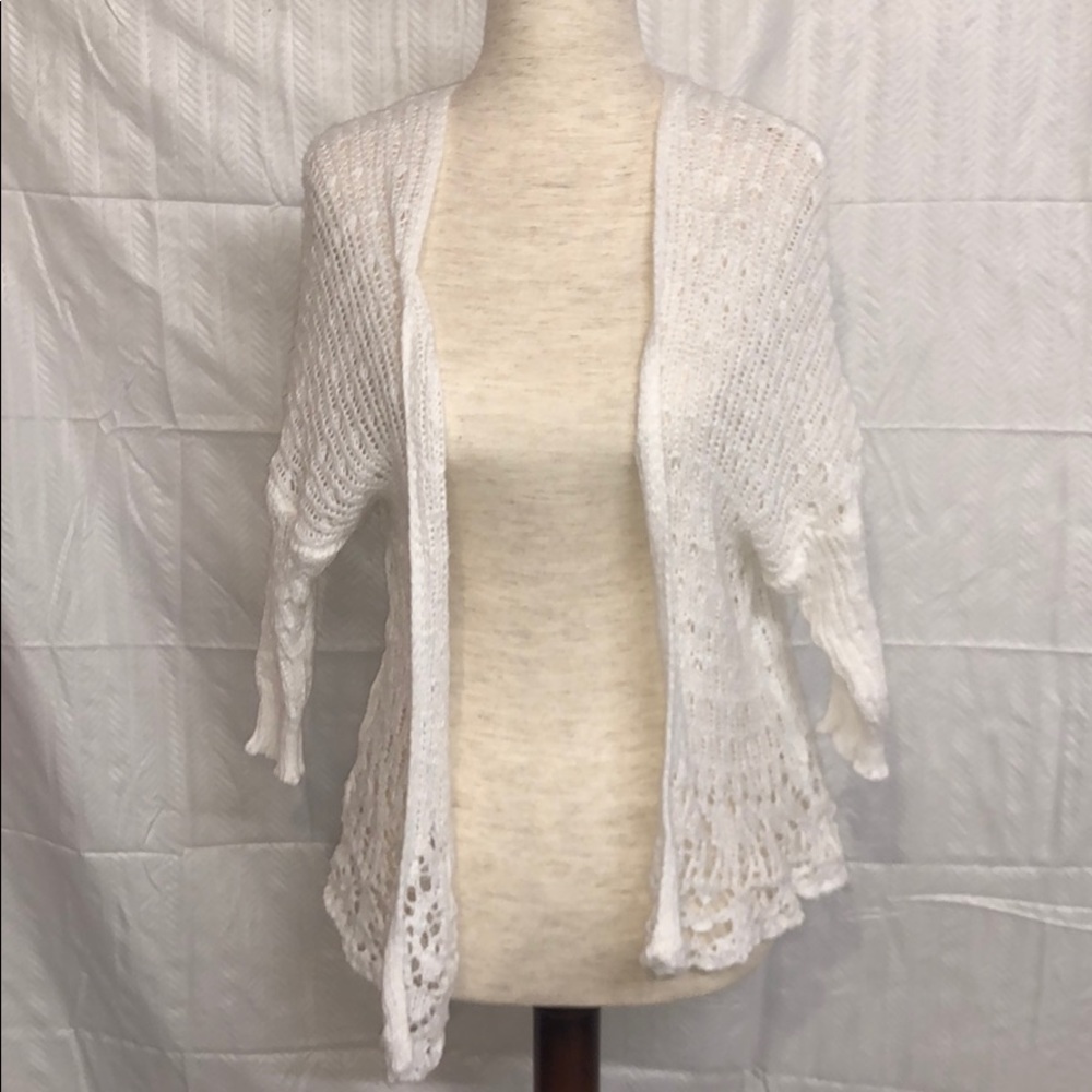 Kids white thin cardigan